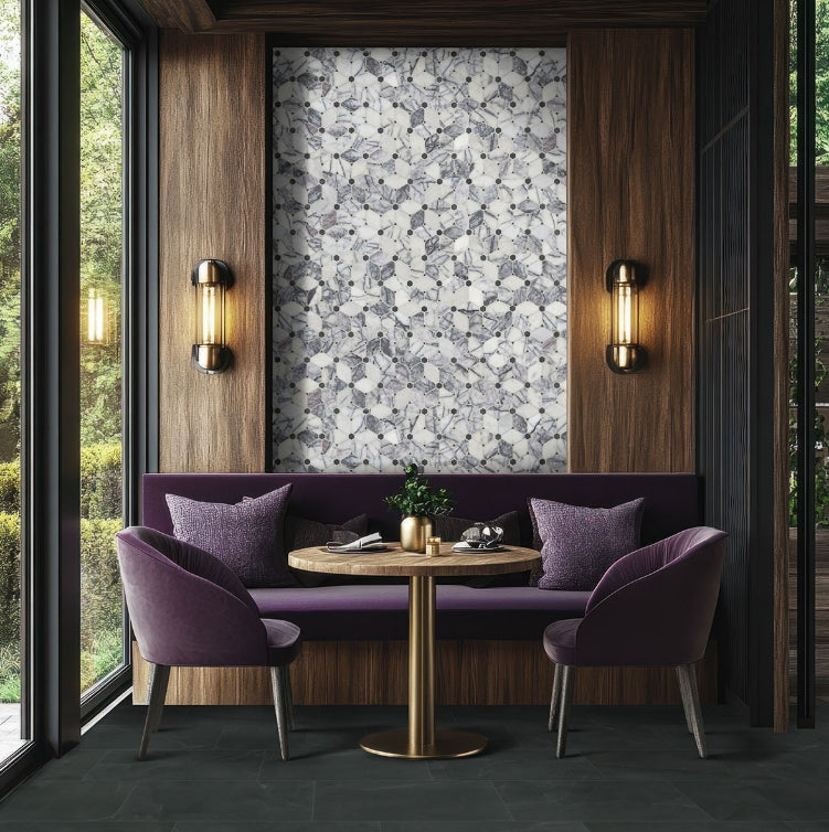 Regallo Midnight Agate Porcelain Tile – NREGMIDAGA Series | Luxury Black Agate Look Tile