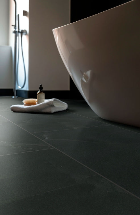 Regallo Midnight Agate Porcelain Tile – NREGMIDAGA Series | Luxury Black Agate Look Tile
