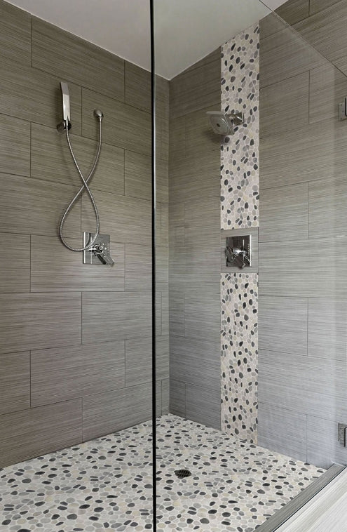 Black And White Pebbles Mosaic