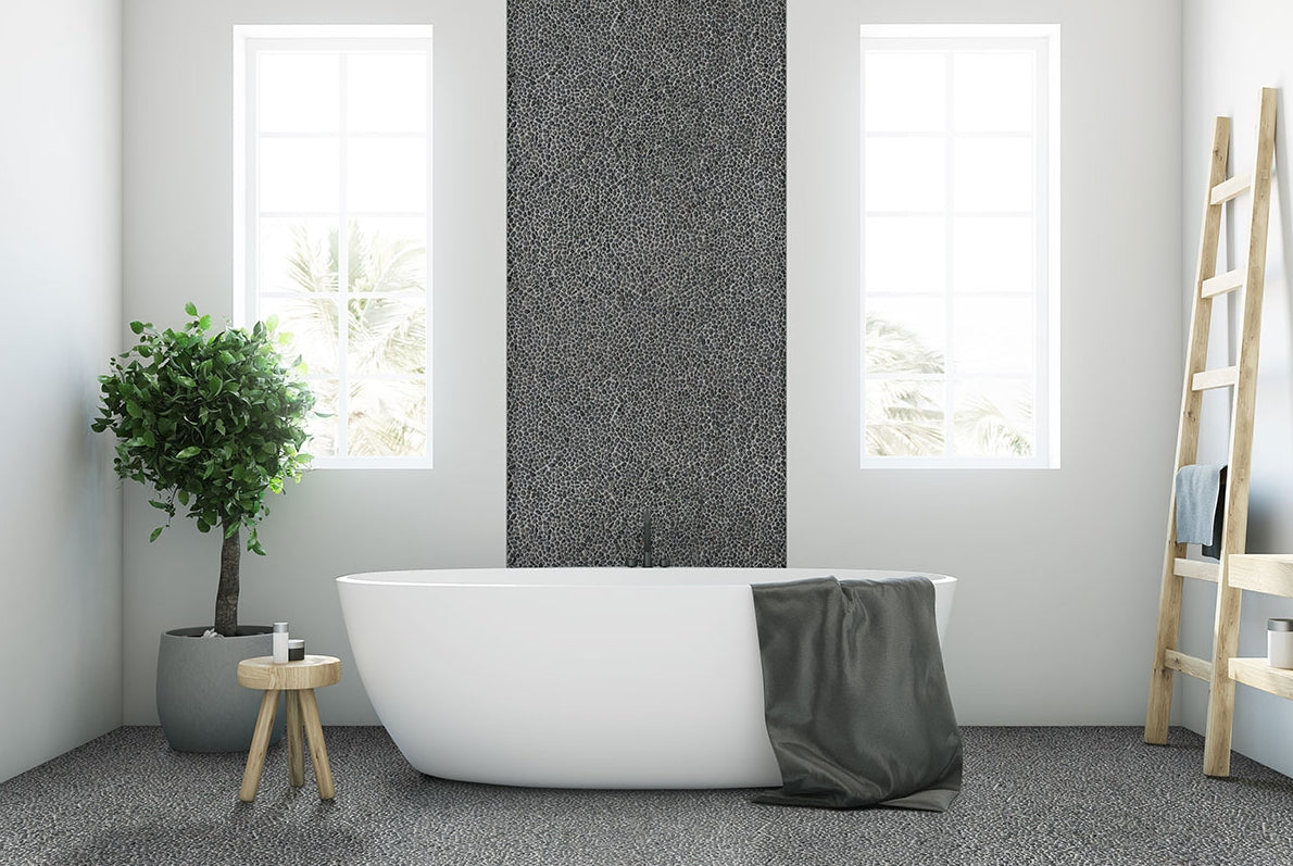 Noir Ash Mini Pebble Tile