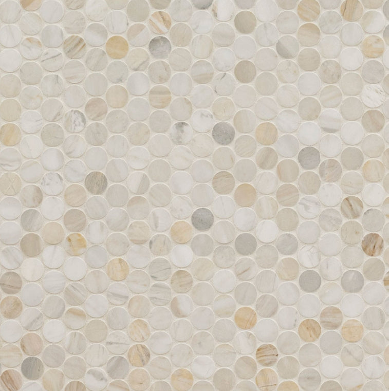 Athena Gold Pennyround Tile