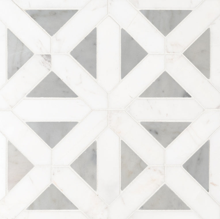 Bianco Dolomite Geometrica Tile