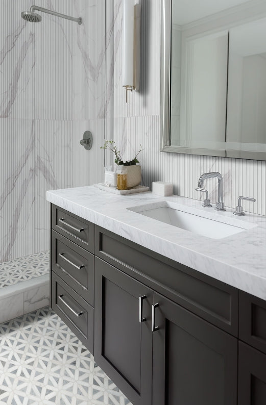Bianco Dolomite Geometrica Tile