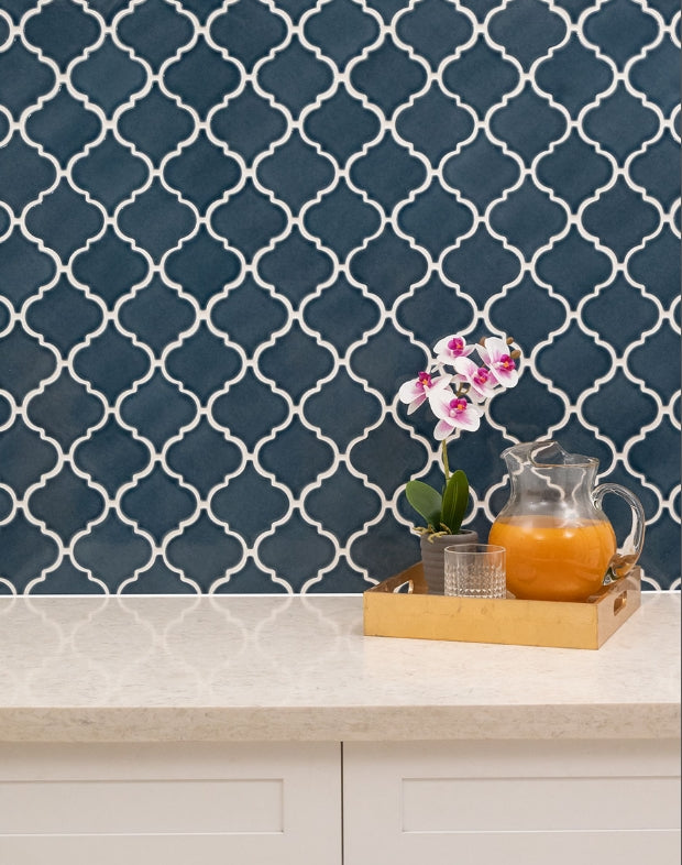 Bay Blue Arabesque Tile