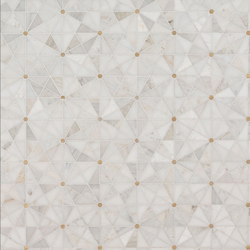 Luxor Elegante Pinwheel Gold Mosaic Tile – SMOT-SMTL-ELEPIN