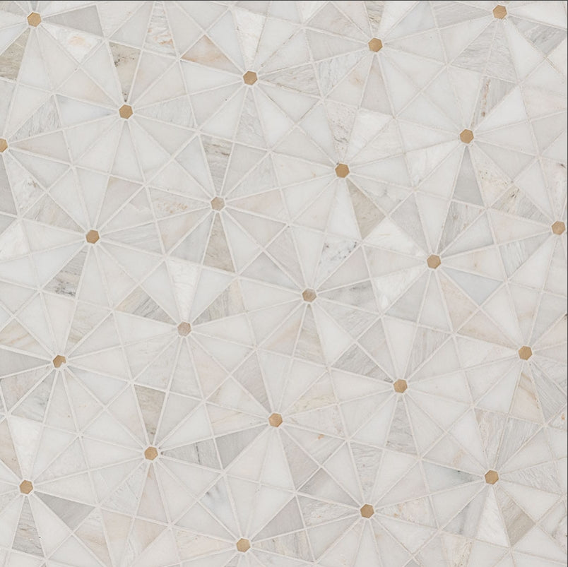 Luxor Elegante Pinwheel Gold Mosaic Tile – SMOT-SMTL-ELEPIN