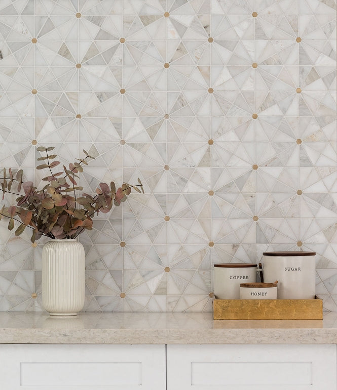 Luxor Elegante Pinwheel Gold Mosaic Tile – SMOT-SMTL-ELEPIN