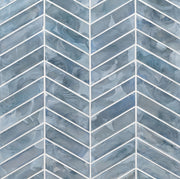 Blue Shimmer Chevron Pattern