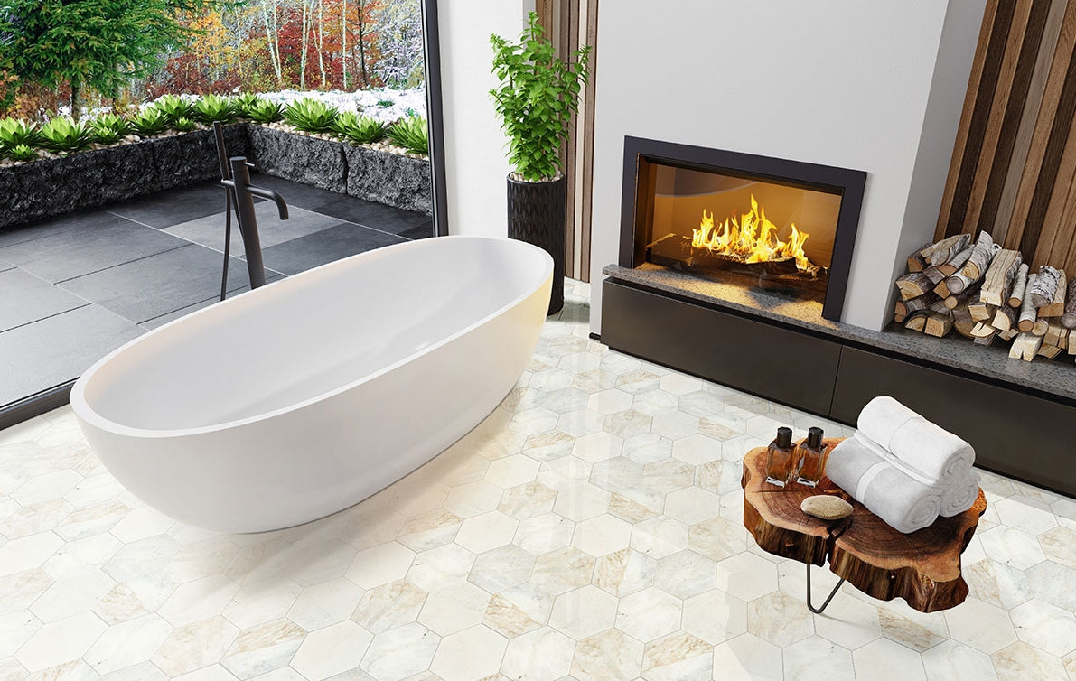 Arabescato Venato 8" Hexagon Honed