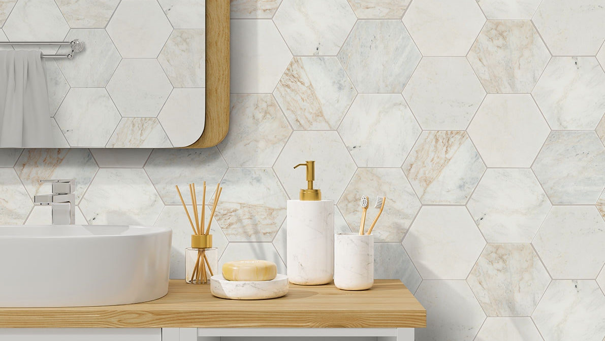 Arabescato Venato 8" Hexagon Honed