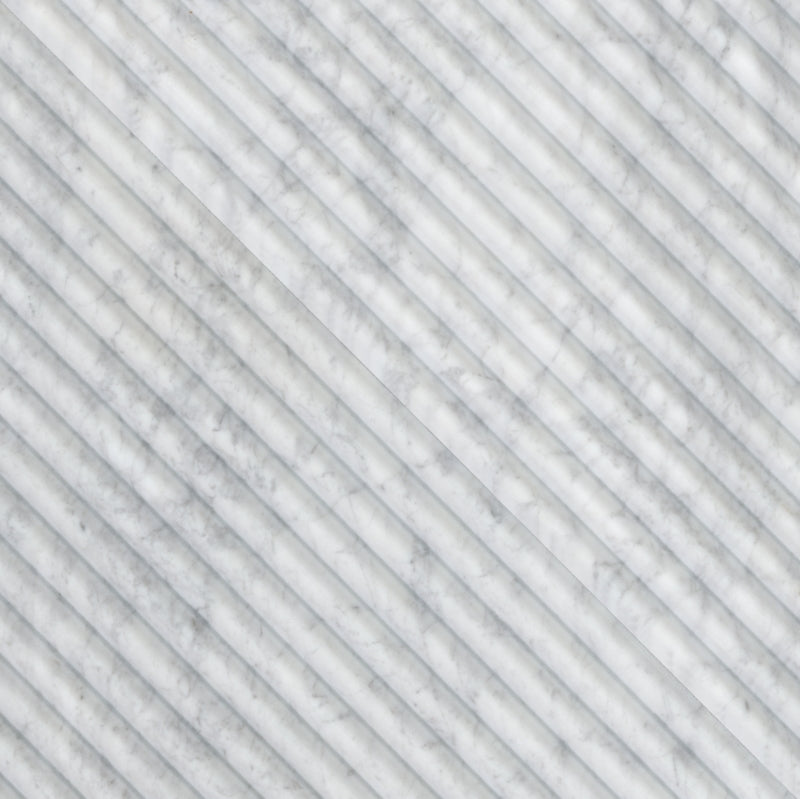Carrara White Milano Ribbo 12x24 Honed