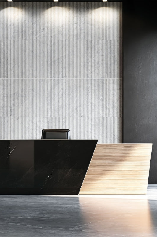Carrara White Milano Ribbo 12x24 Honed