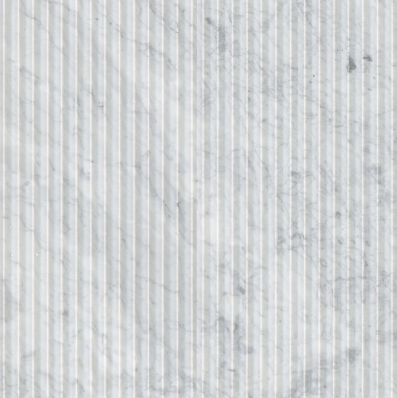 Carrara White Valentino Fluto 12x24 Honed