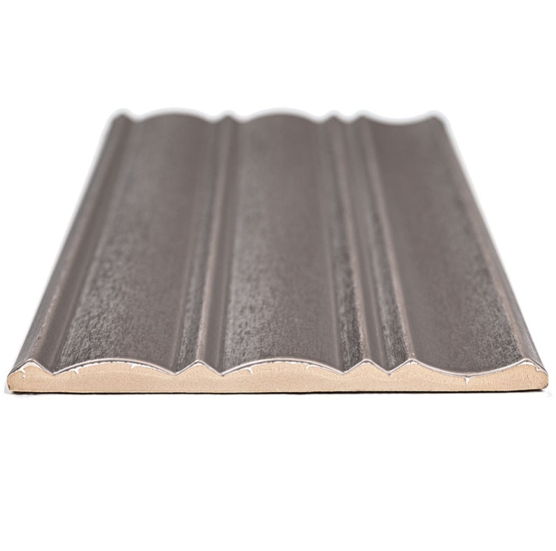 Folk Charcoal Fluted Tile