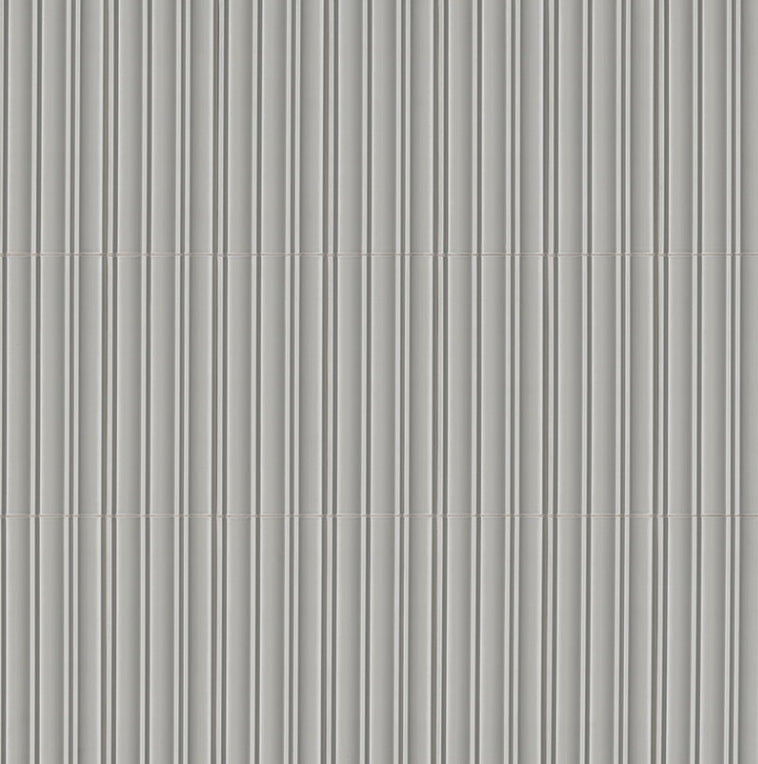 Folk Silver Fluted Tile
