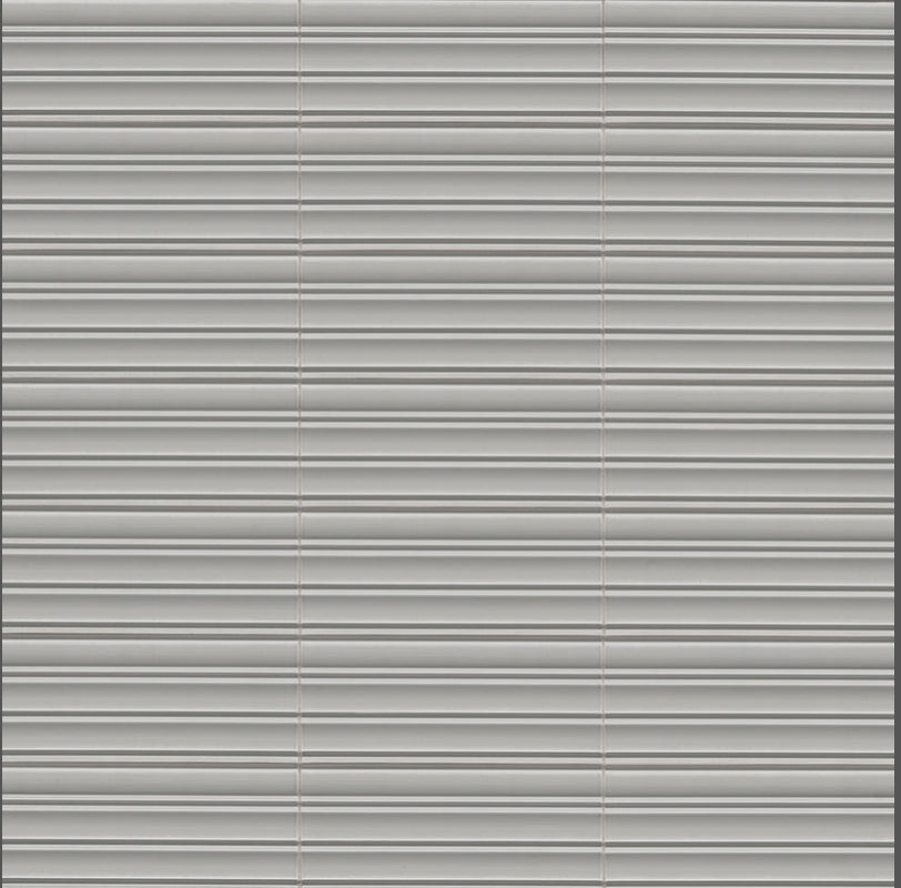 Folk Silver Fluted Tile