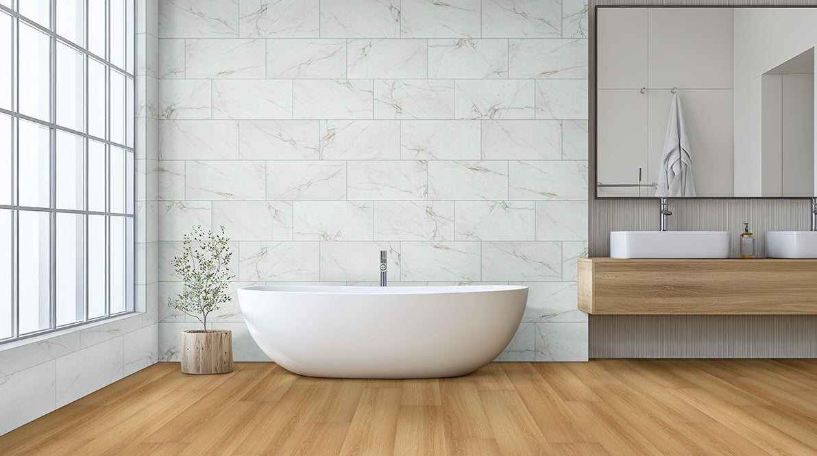 Gems Bianco Fluted Tile