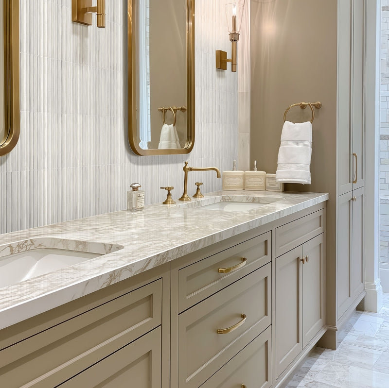 Gems Bianco Fluted Tile