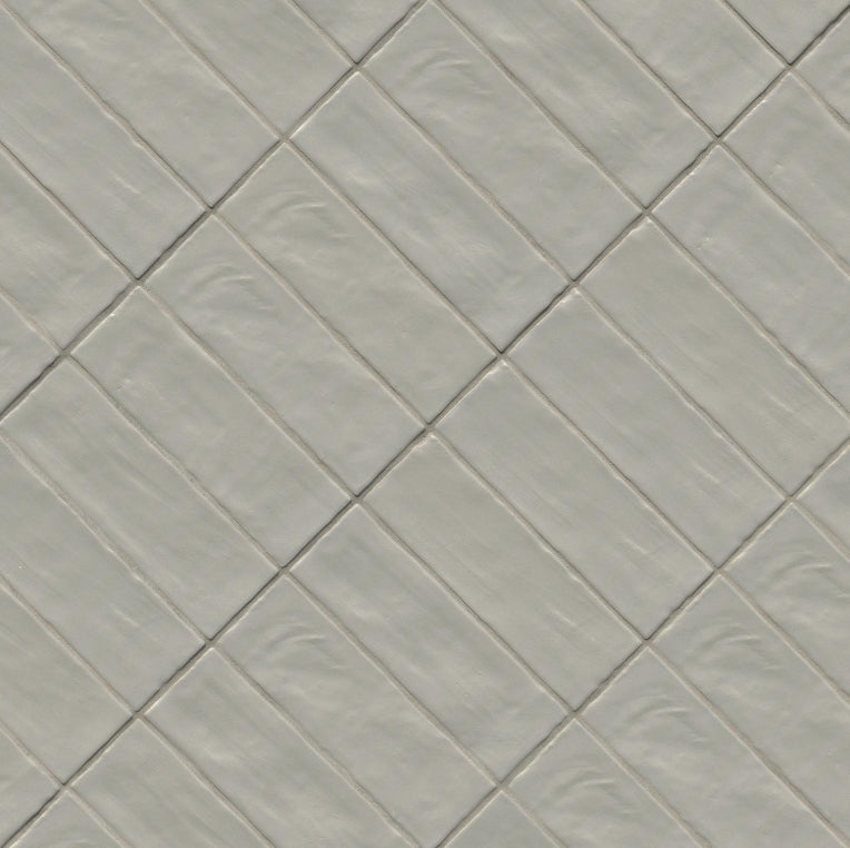 Zest Aloe 2.5x8 Satin Ceramic Wall Tile – Pastel Green Zellige Style