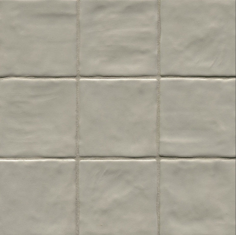 Zest Aloe 4x4 Satin Ceramic Tile | Green Zellige Style Wall Tile
