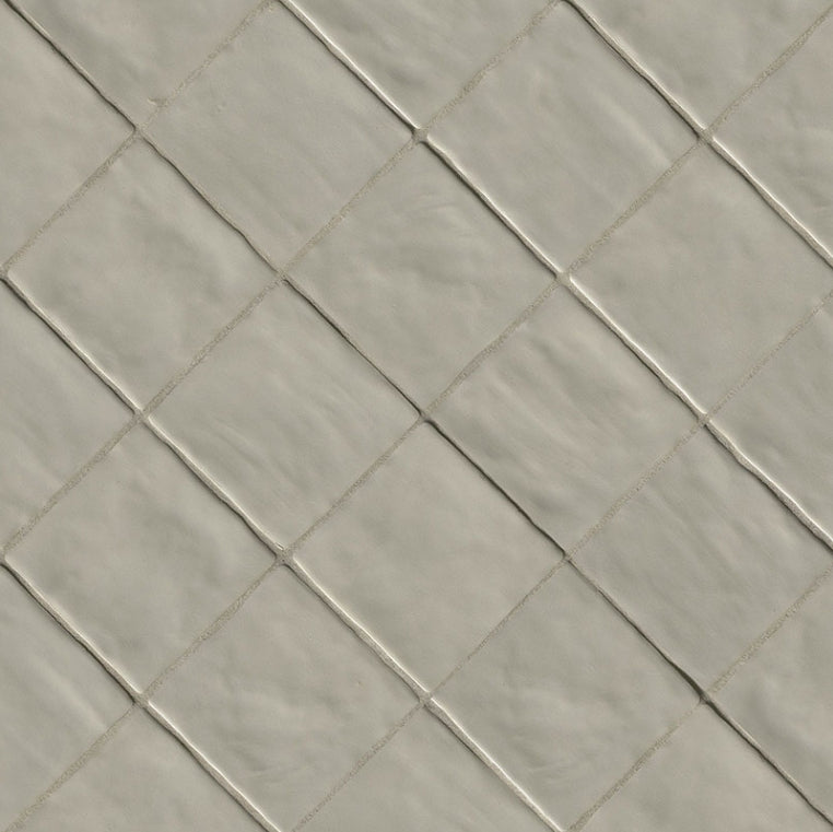 Zest Aloe 4x4 Satin Ceramic Tile | Green Zellige Style Wall Tile