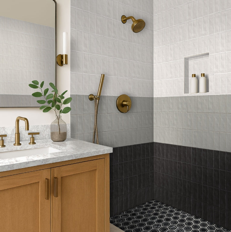Zest Aloe 4x4 Satin Ceramic Tile | Green Zellige Style Wall Tile