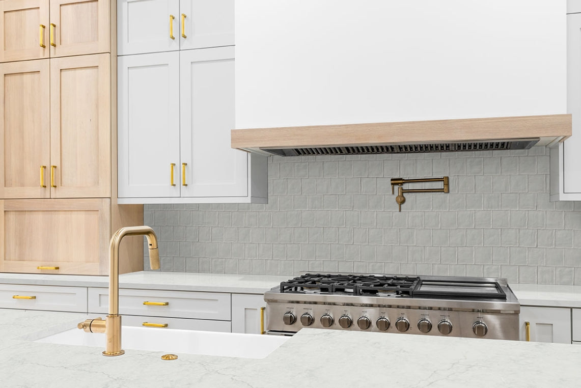 Zest Aloe 4x4 Satin Ceramic Tile | Green Zellige Style Wall Tile