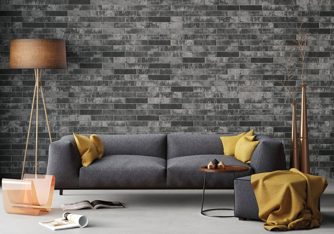 BRICKSTONE CHARCOAL 2X10 BRICK TILE