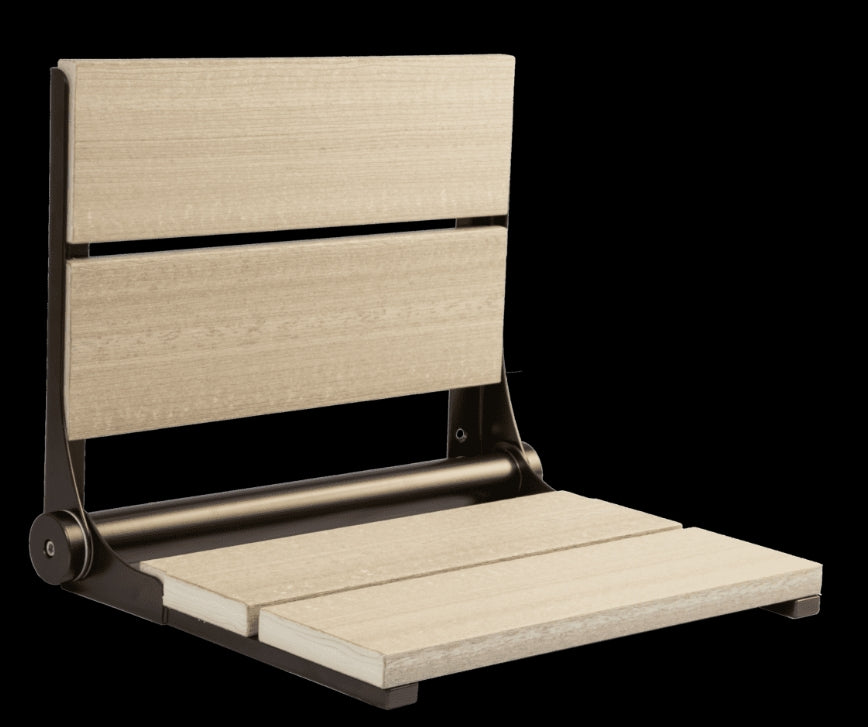 18″ Bilanx Shower Seat in Bronze Finish.