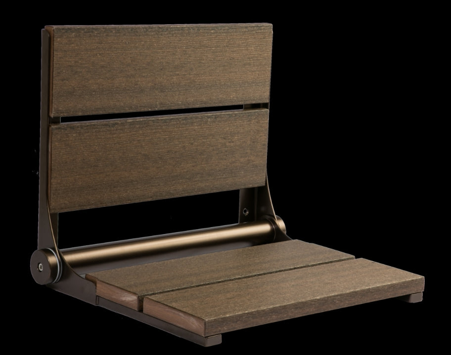 18″ Bilanx Shower Seat in Bronze Finish.