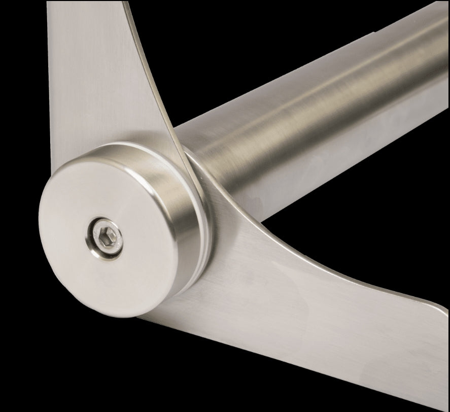 18″ Bilanx Shower Seat in Brushed Stainless Finish.