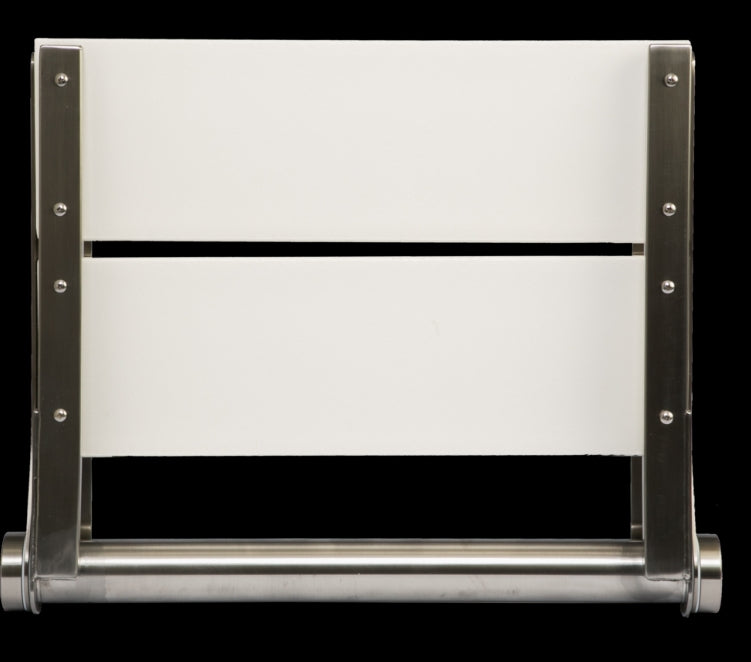18″ Bilanx Shower Seat in Brushed Stainless Finish.
