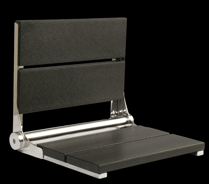 18″ Bilanx Shower Seat in Polished Stainless Finish.