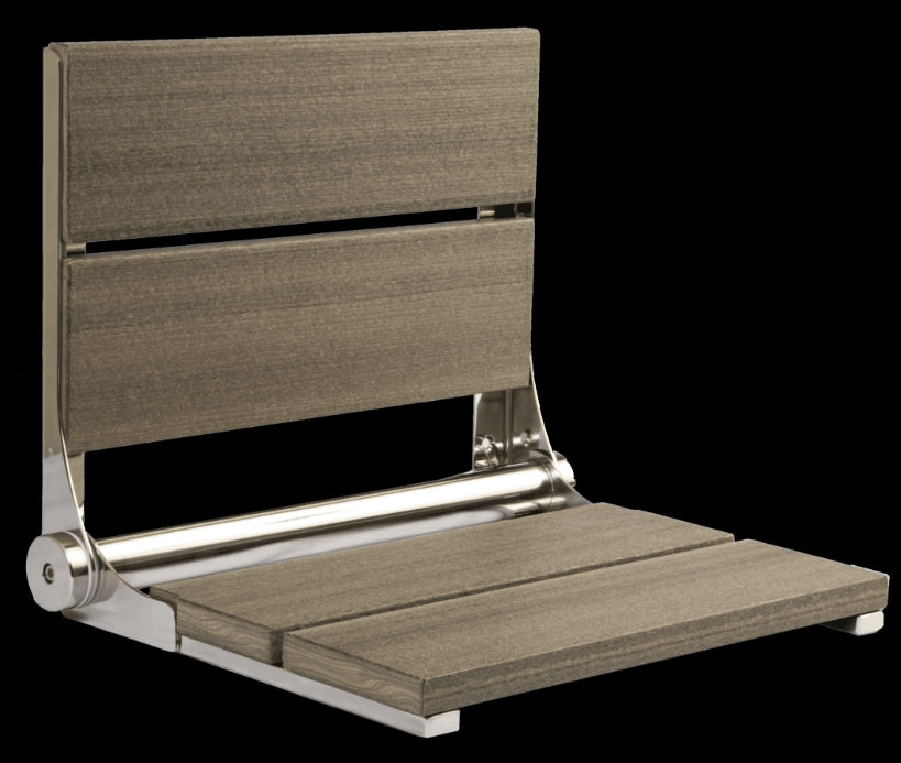 18″ Bilanx Shower Seat in Polished Stainless Finish.