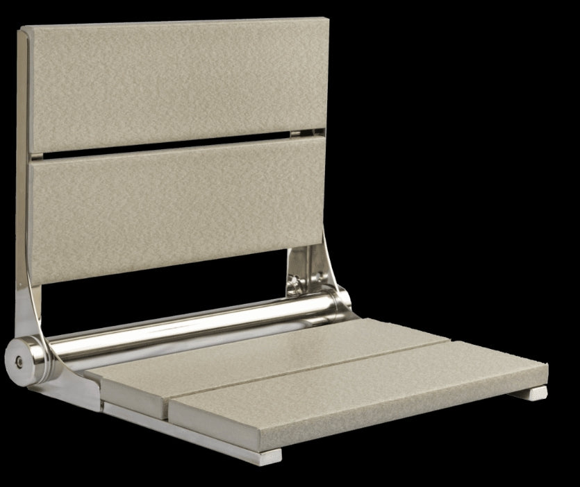 18″ Bilanx Shower Seat in Polished Stainless Finish.