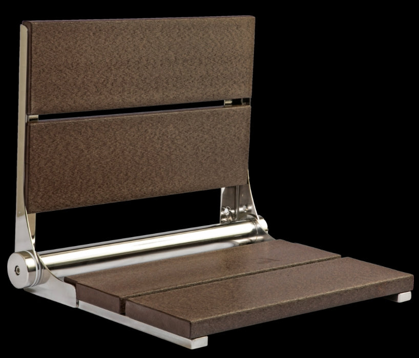 18″ Bilanx Shower Seat in Polished Stainless Finish.