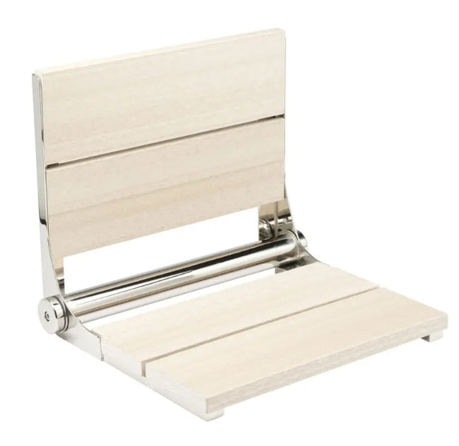 18″ Bilanx Shower Seat in Polished Stainless Finish.