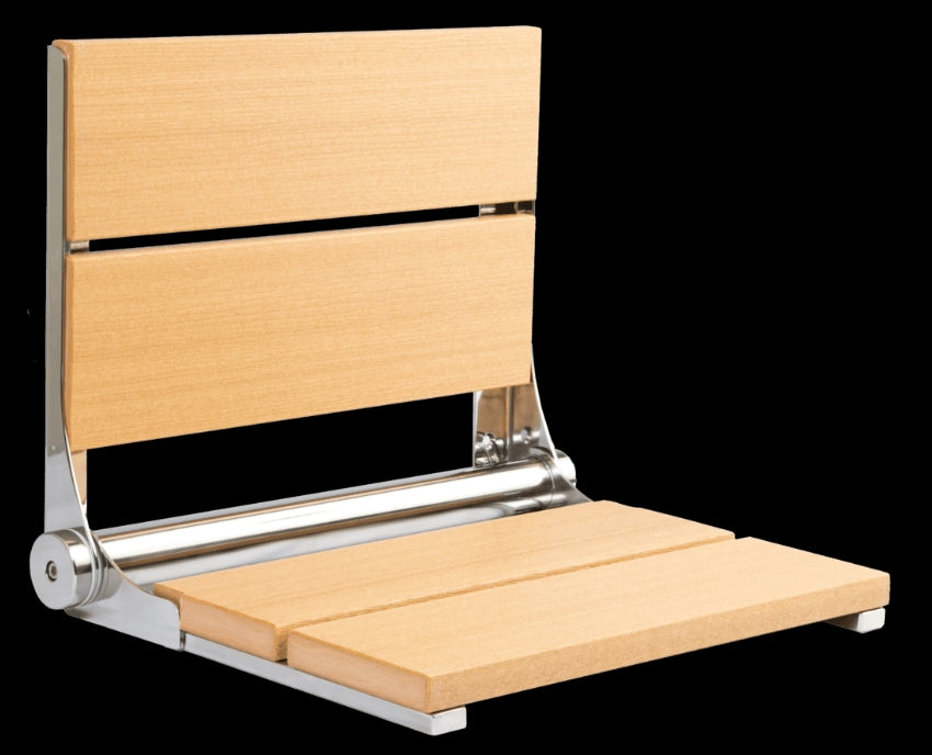 18″ Bilanx Shower Seat in Polished Stainless Finish.