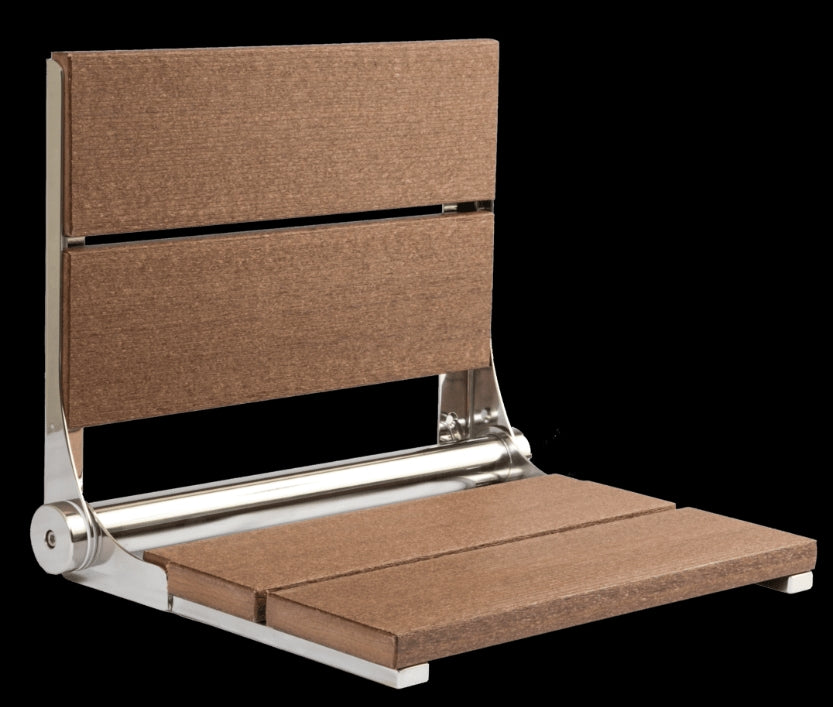 18″ Bilanx Shower Seat in Polished Stainless Finish.