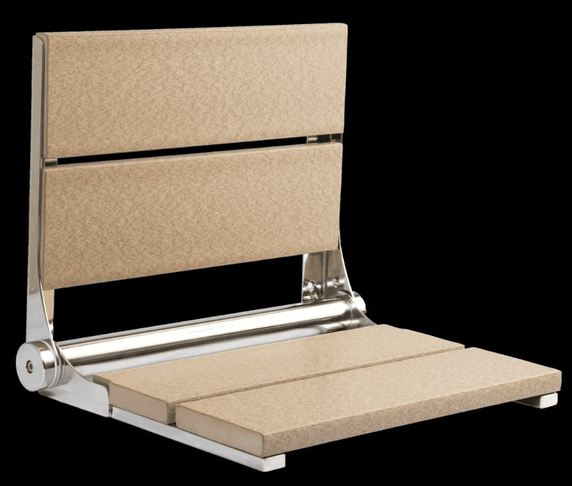 18″ Bilanx Shower Seat in Polished Stainless Finish.