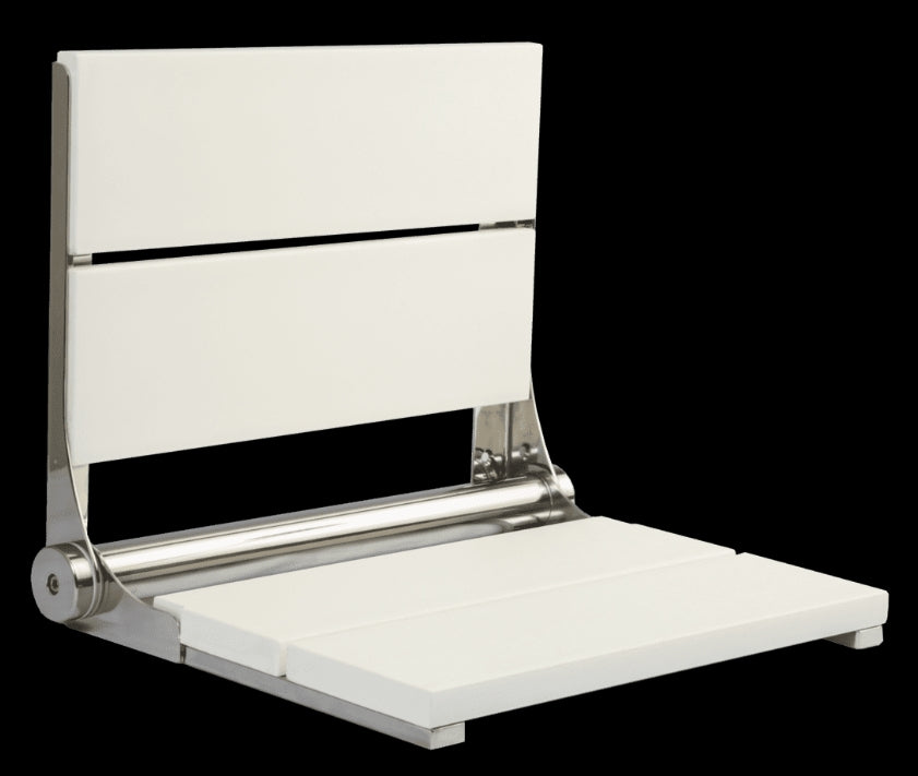 18″ Bilanx Shower Seat in Polished Stainless Finish.