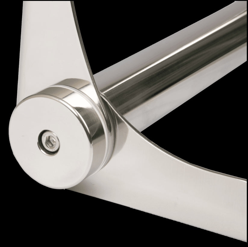 18″ Bilanx Shower Seat in Polished Stainless Finish.