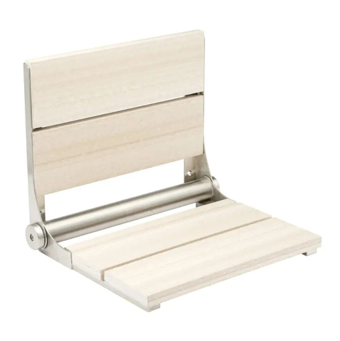 18″ Bilanx Shower Seat in Brushed Stainless Finish.