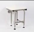18″ White fold-up padded shower seat