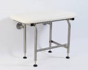 24″ White fold-up padded shower seat