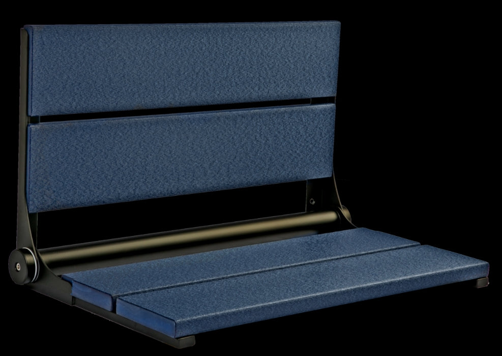 26″ Bilanx Shower Seat in Matte Black Finish.