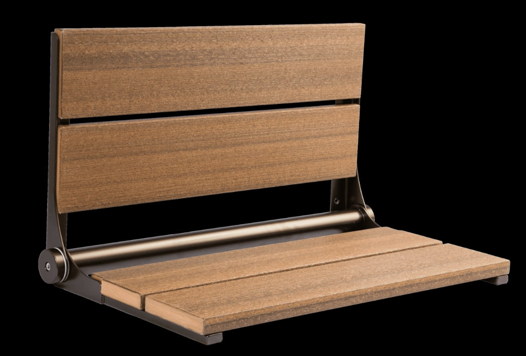 26″ Bilanx Shower Seat in Bronze Finish.