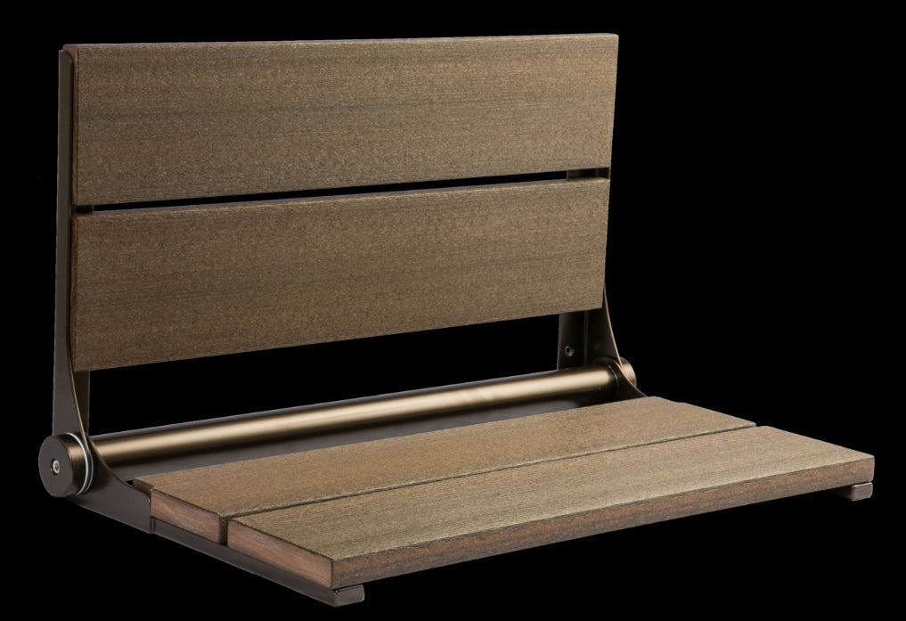 26″ Bilanx Shower Seat in Bronze Finish.