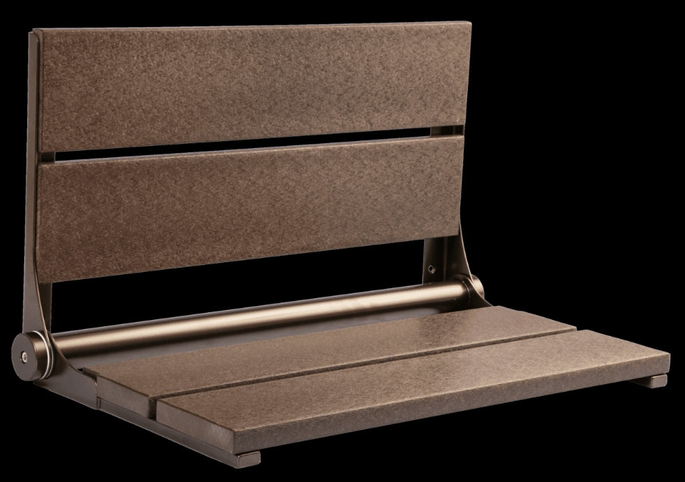 26″ Bilanx Shower Seat in Bronze Finish.