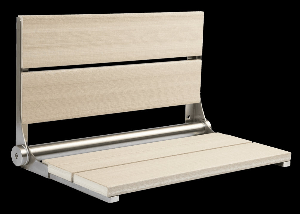 26″ Bilanx Shower Seat in Brushed Finish.